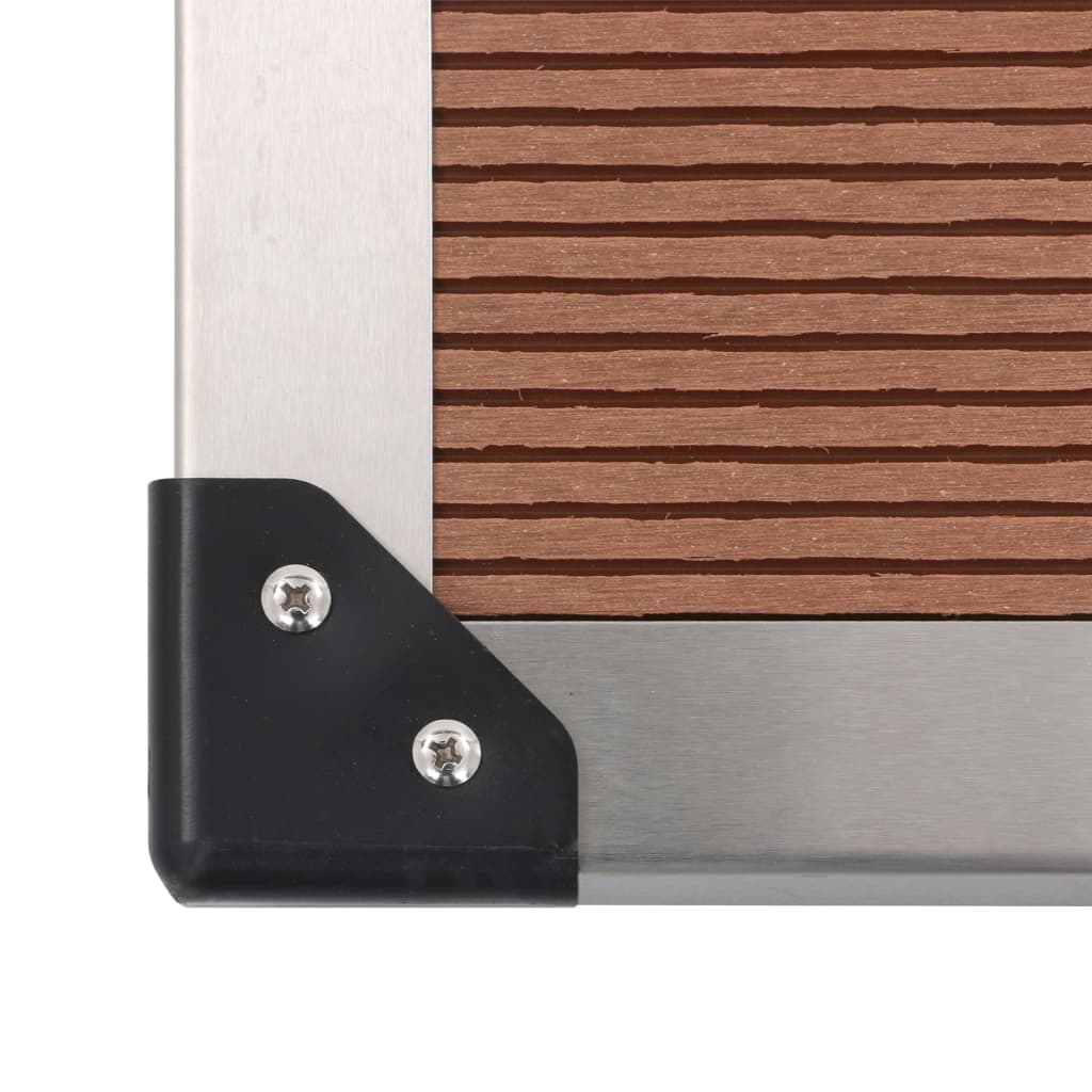 vidaXL Gartendusche mit Bodenelement WPC Edelstahl