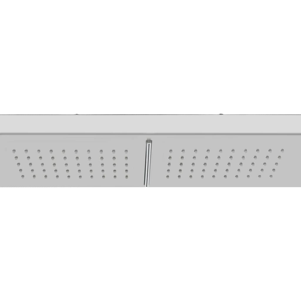 vidaXL Gartendusche mit Bodenplatte WPC Edelstahl