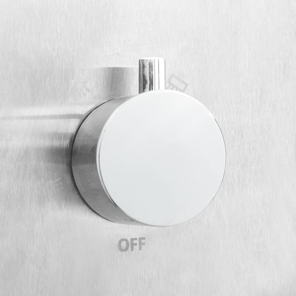 vidaXL Gartendusche mit Bodenplatte WPC Edelstahl