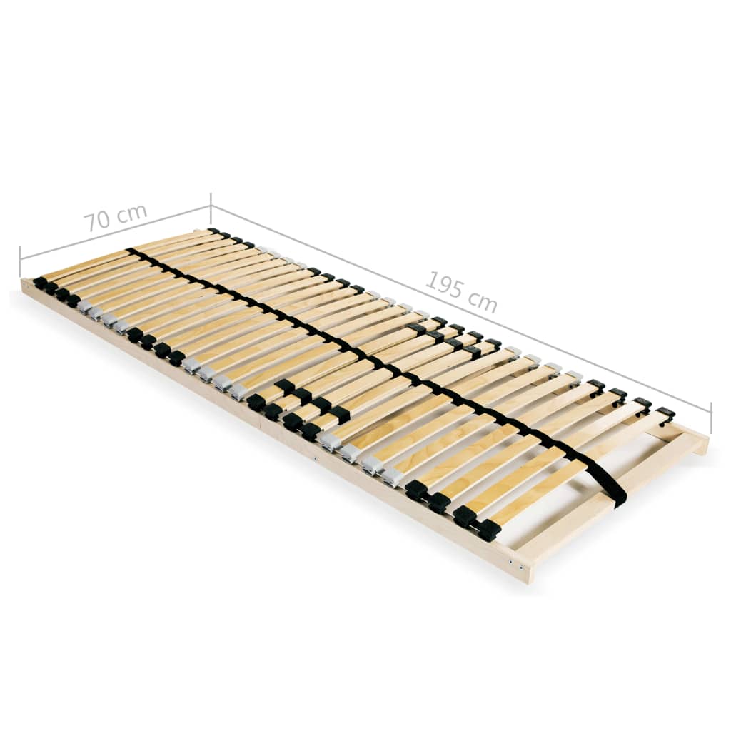 vidaXL Lattenroste 2 Stk. mit 28 Latten 7 Zonen 70x200 cm