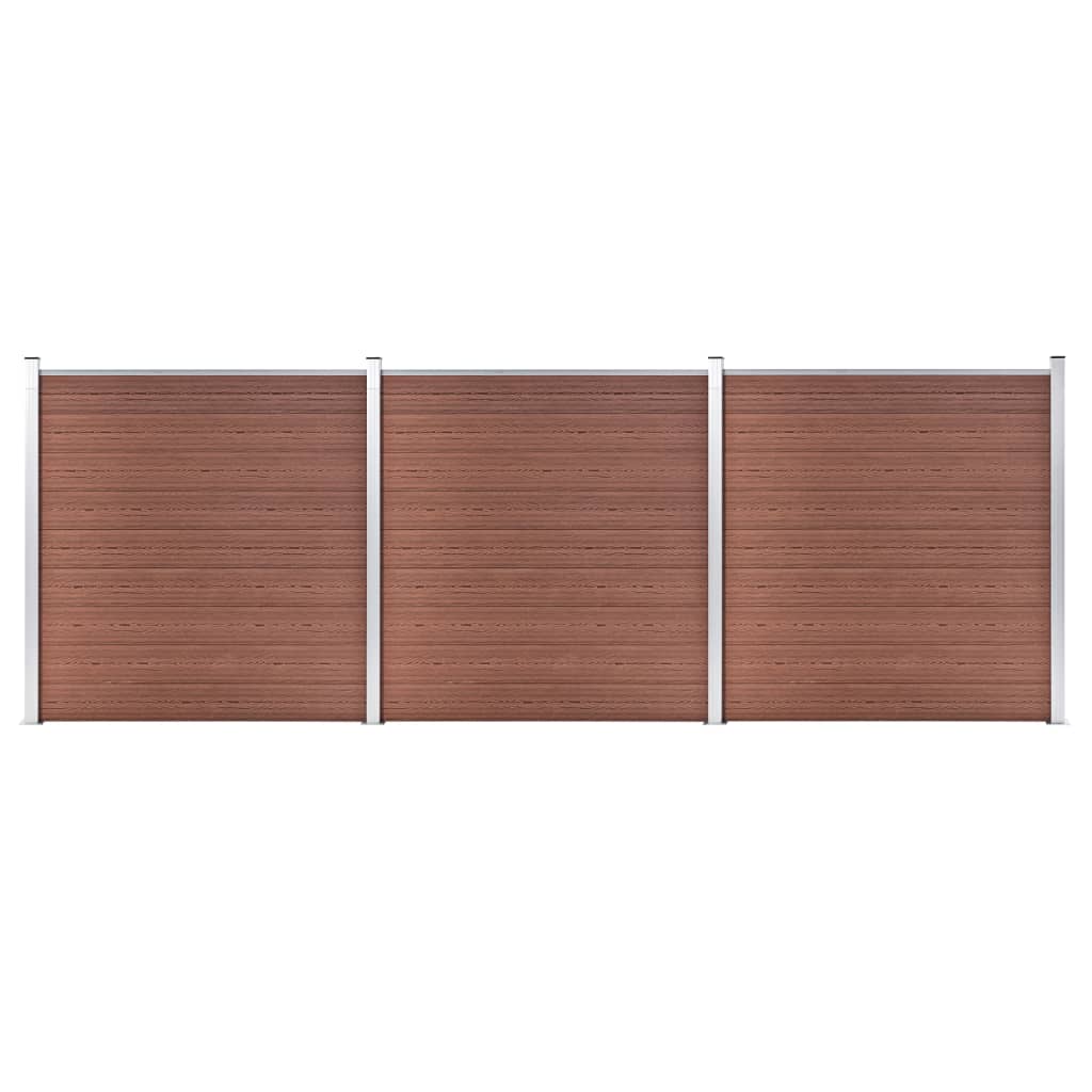 vidaXL Zaunelement WPC 180x186 cm Schwarz