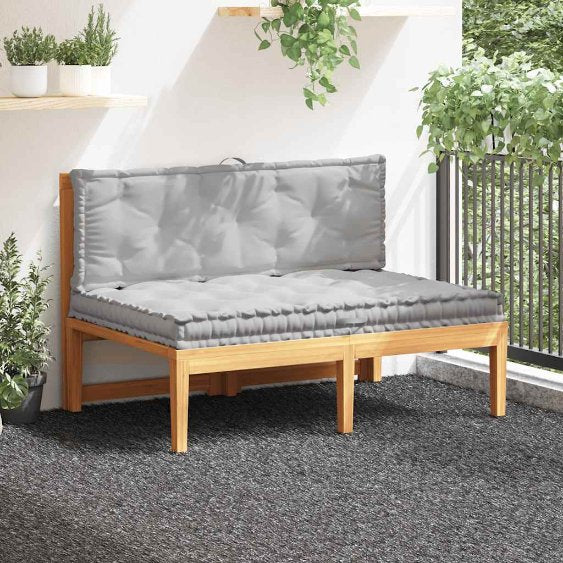 vidaXL Palettenauflagen 2 Stk. Baumwolle Schwarz