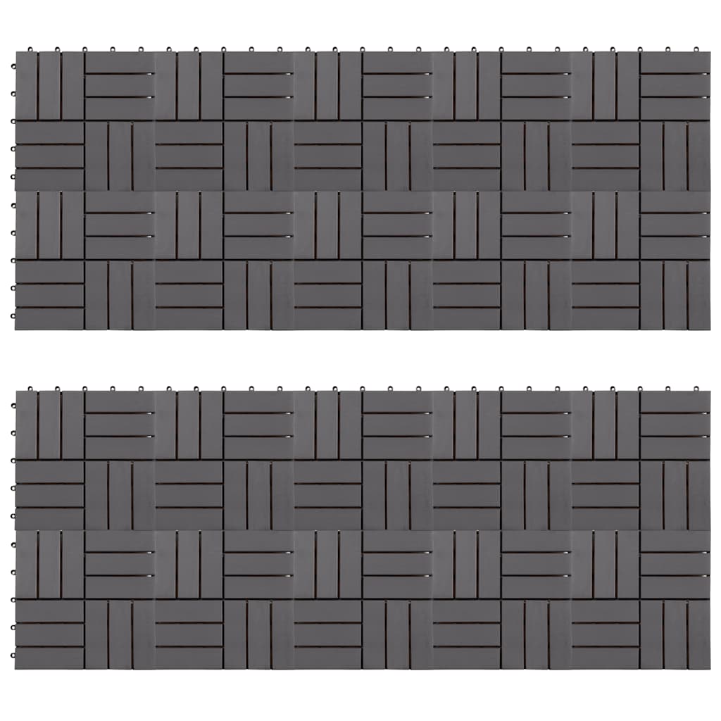 vidaXL Terrassenfliesen 20 Stk. Vertikales Muster 30x30 cm Akazienholz