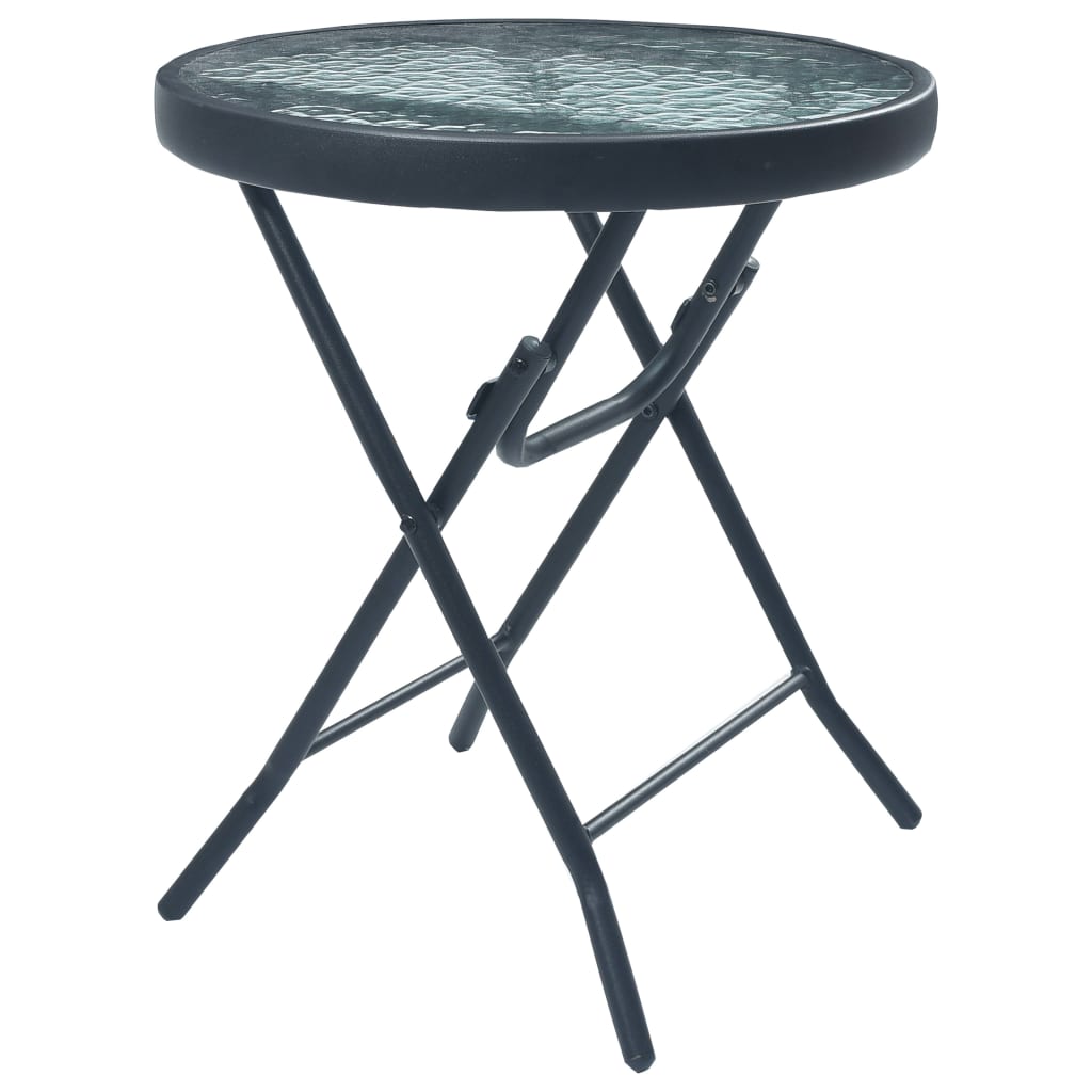 vidaXL 3-tlg. Bistro-Set Grau Stahl