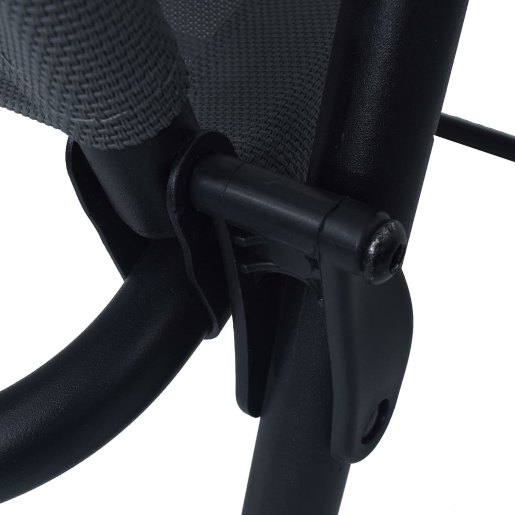 vidaXL 3-tlg. Bistro-Set Grau Stahl