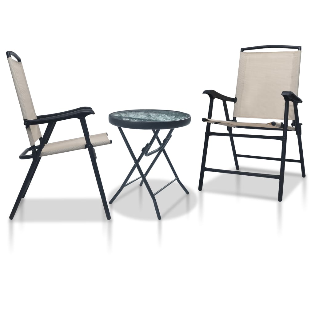 vidaXL 3-tlg. Bistro-Set Grau Stahl