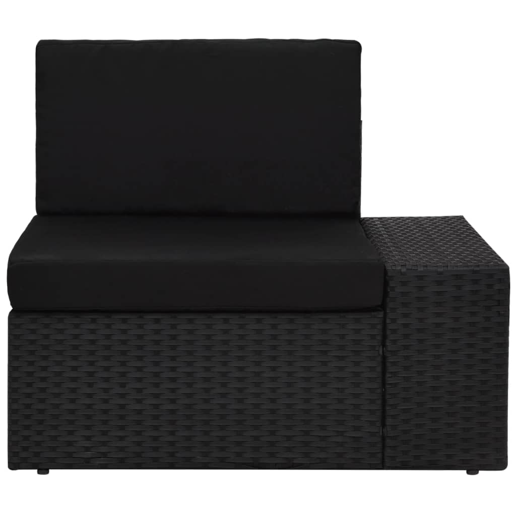 vidaXL 5-tlg. Garten-Lounge-Set Poly Rattan Schwarz