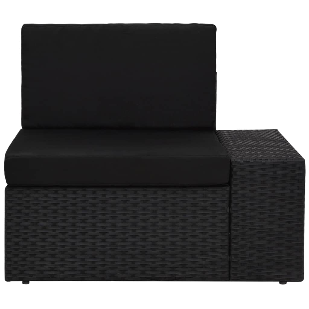 vidaXL 6-tlg. Garten-Lounge-Set Poly Rattan Schwarz