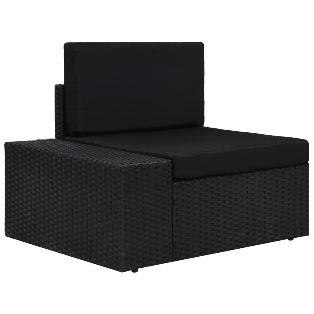 vidaXL 4-tlg. Garten-Lounge-Set Poly Rattan Schwarz