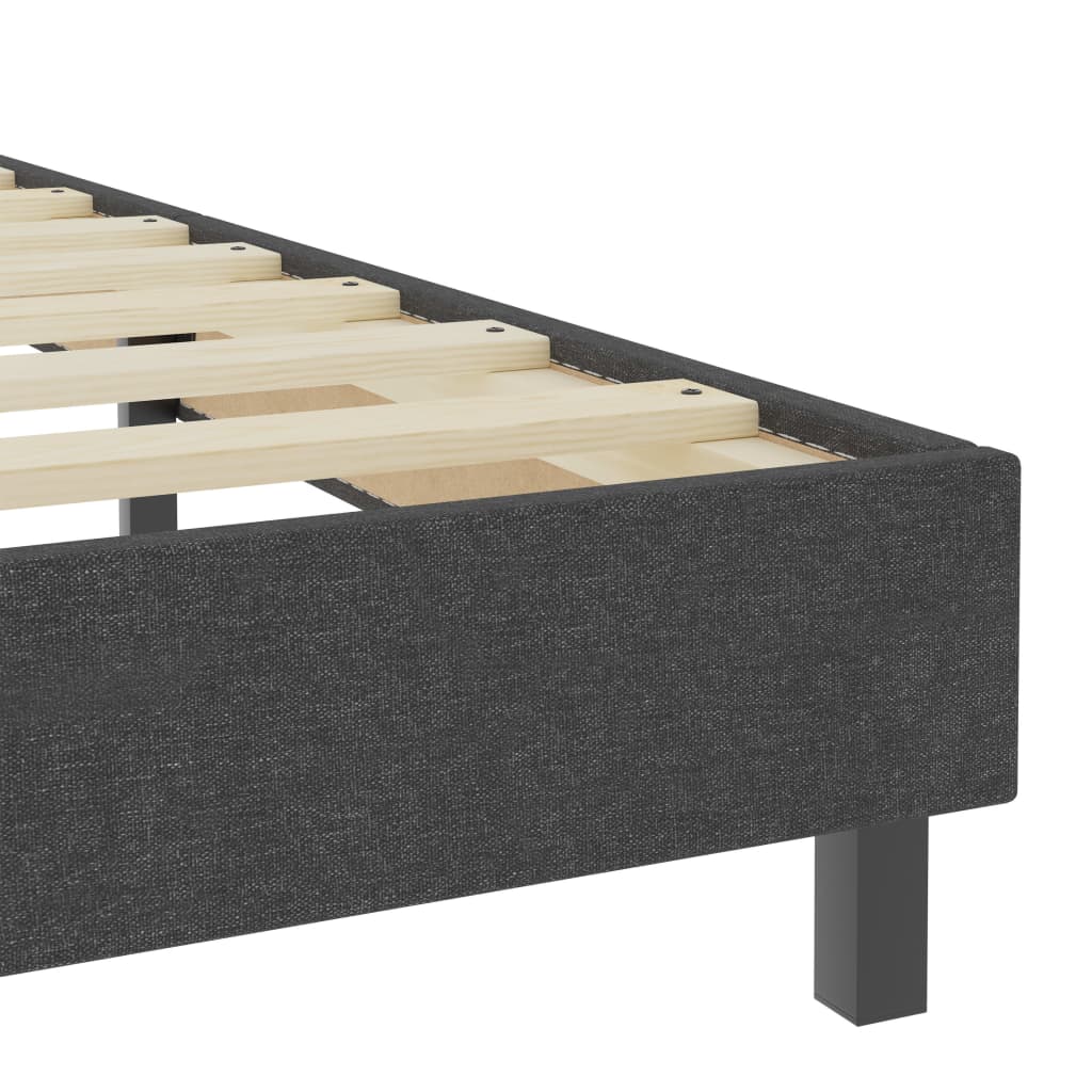 vidaXL Boxspringbett Dunkelgrau Stoff 80x200 cm