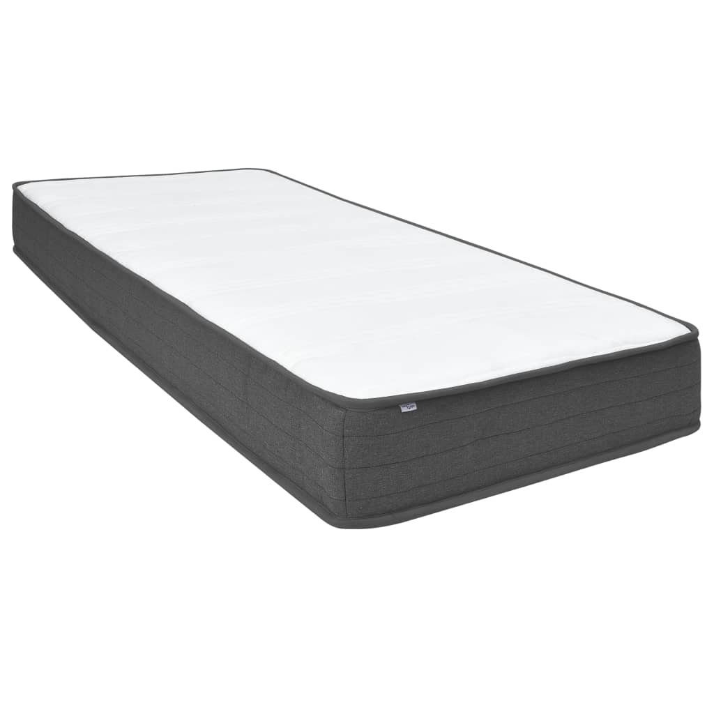 vidaXL Boxspringbett Dunkelgrau Stoff 80x200 cm