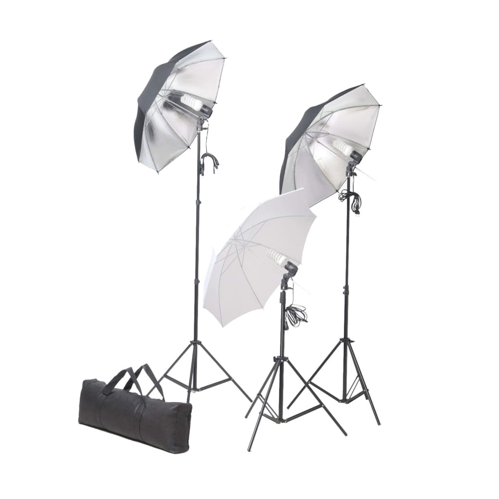 vidaXL Fotostudio-Set mit Lampen und Hintergrundsystem