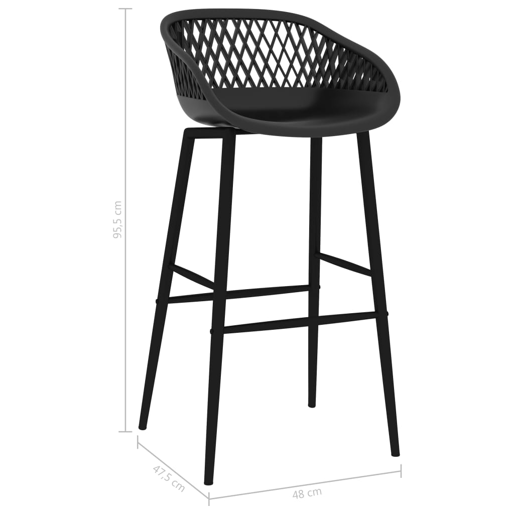 vidaXL 5-tlg. Bar-Set Schwarz