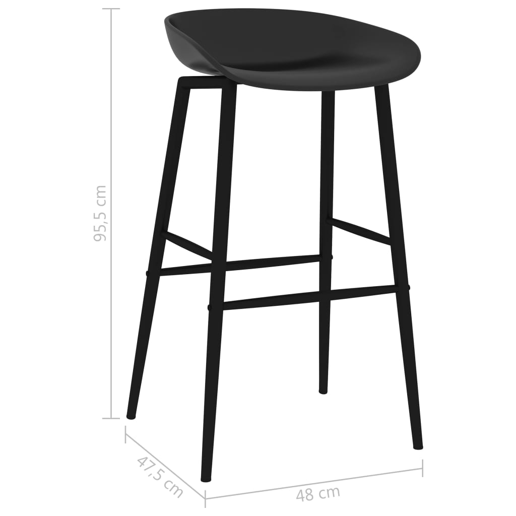 vidaXL 5-tlg. Bar-Set Schwarz