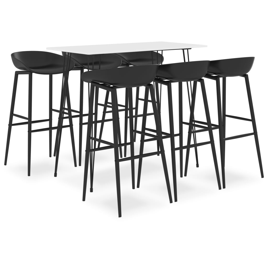 vidaXL 5-tlg. Bar-Set Schwarz