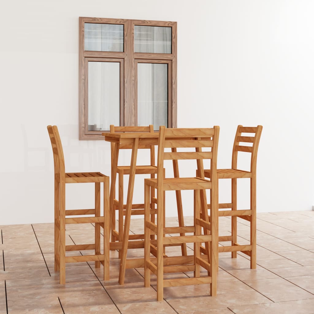 vidaXL 3-tlg. Gartenbar-Set Massivholz Akazie