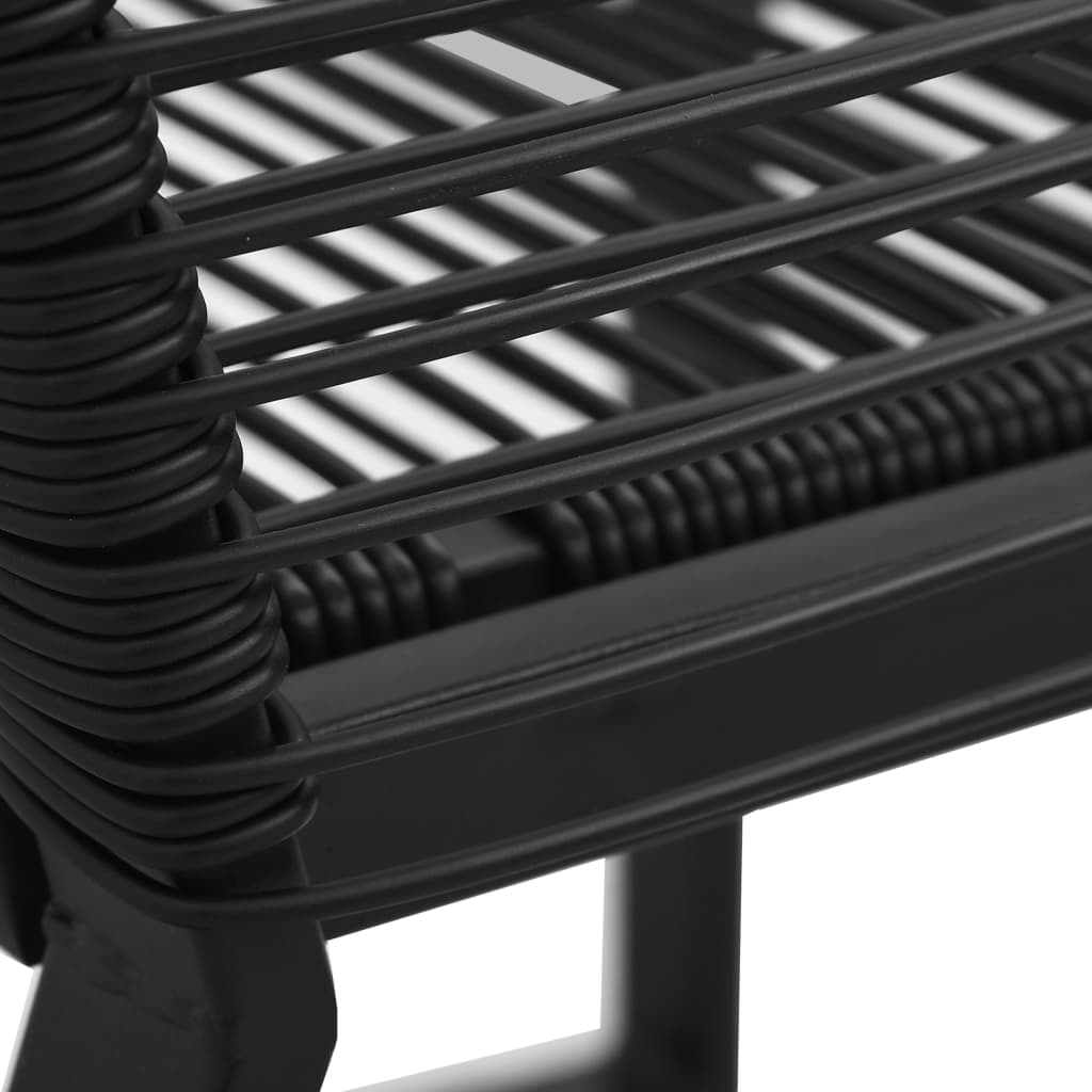 vidaXL 5-tlg. Garten-Essgruppe PVC Rattan Schwarz