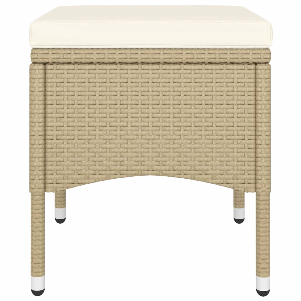 vidaXL 5-tlg. Garten-Essgruppe Poly Rattan Beige