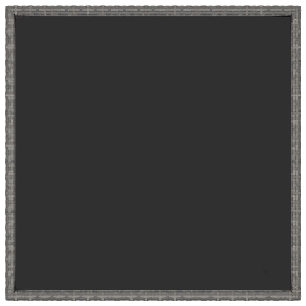 vidaXL 3-tlg. Garten-Essgruppe Poly Rattan und Hartglas Grau