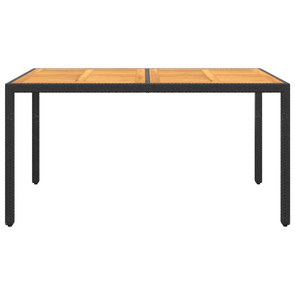 vidaXL 5-tlg. Garten-Essgruppe Poly Rattan Schwarz