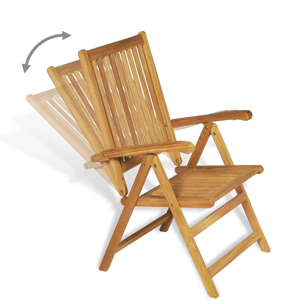 vidaXL 9-tlg. Garten-Essgruppe Massivholz Teak