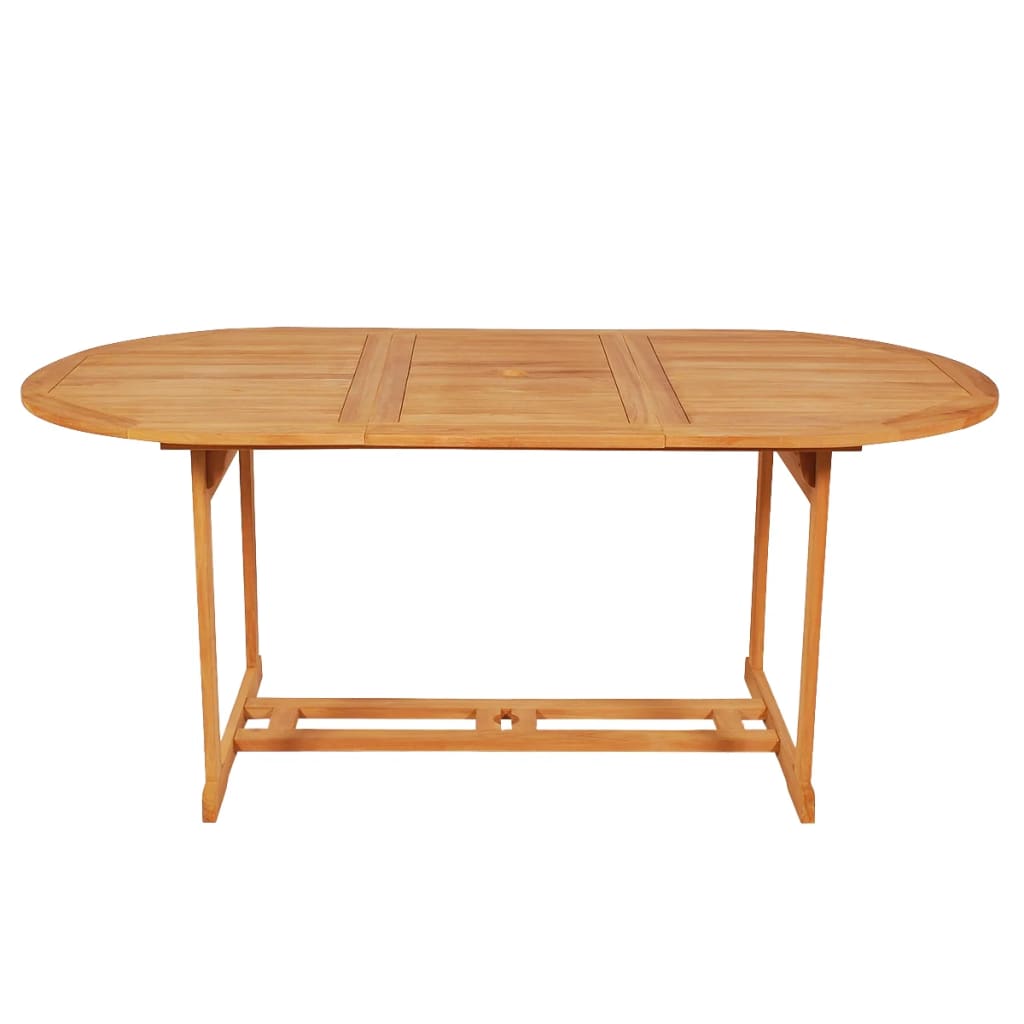 vidaXL 7-tlg. Garten-Essgruppe Massivholz Teak