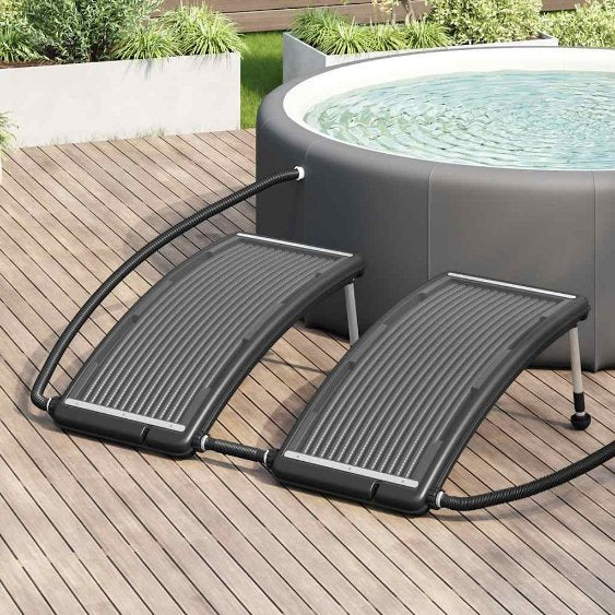 vidaXL Gebogene Solar-Heizpaneele für Pool 2 Stk. 110x65 cm