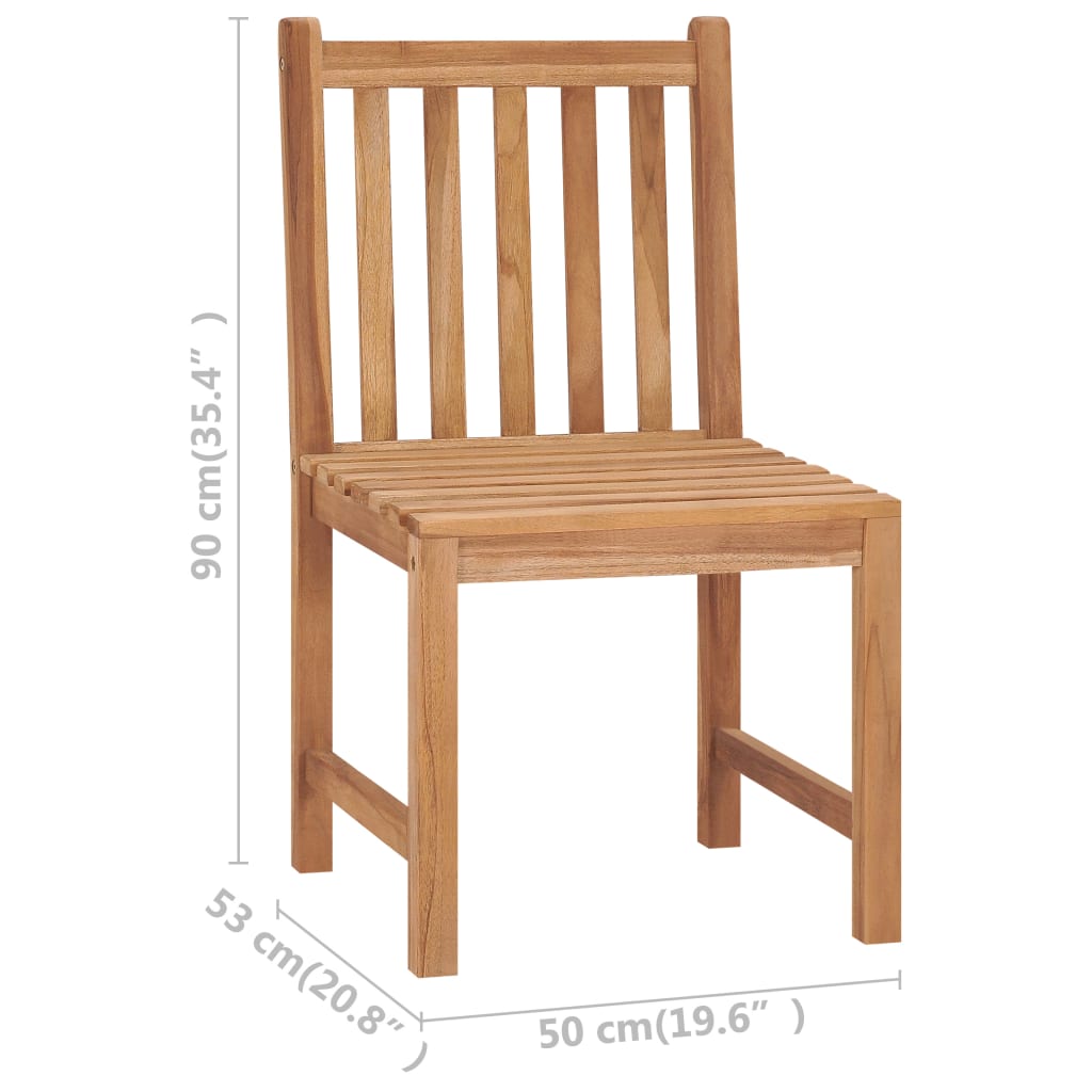 vidaXL 9-teiliges Garten-Ess-Set 120 x 120 cm Massivholz Teak