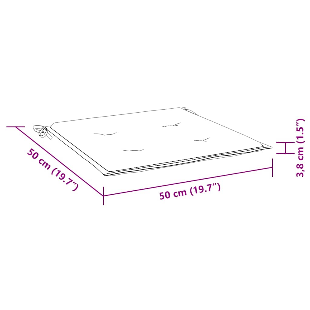 vidaXL Gartenstühle mit Teetisch und Kissen Massivholz Akazie