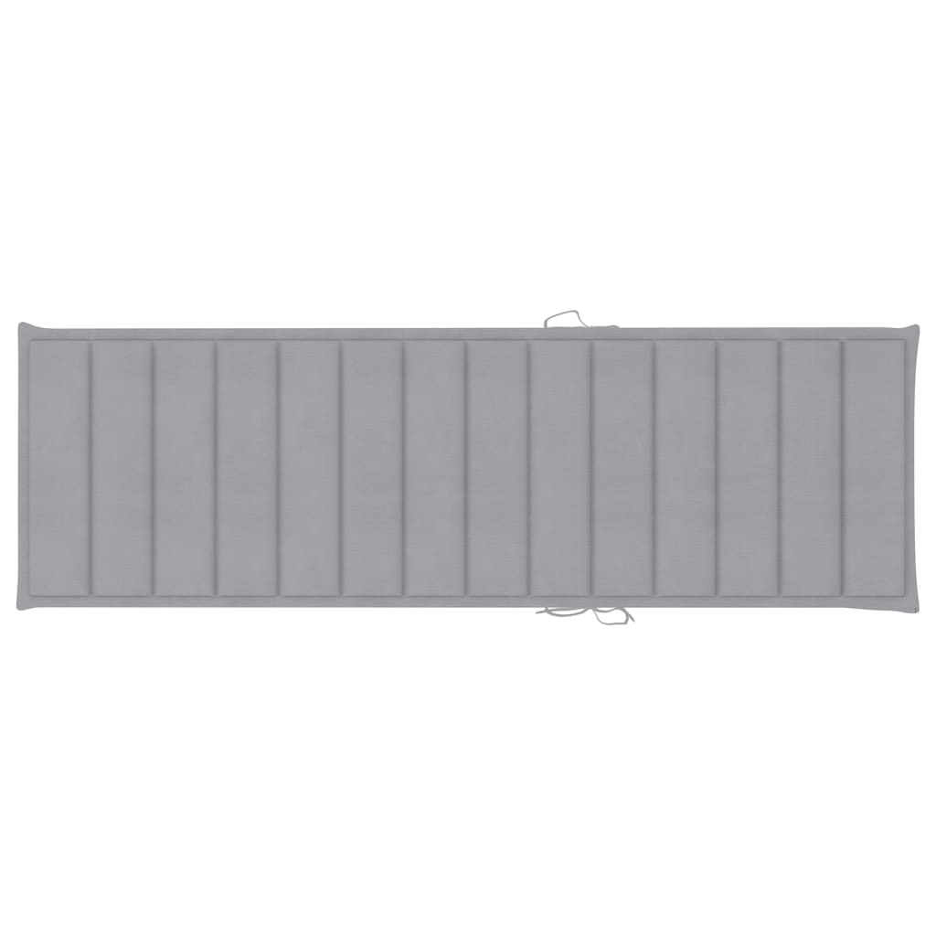 vidaXL Sonnenliege mit Auflage Akazie Massivholz und Edelstahl