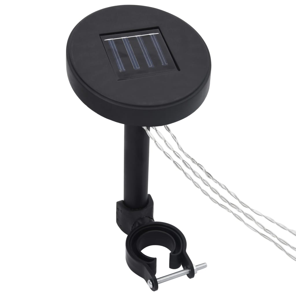 vidaXL Pavillon mit LED-Lichterkette 3x3 m Creme Stoff