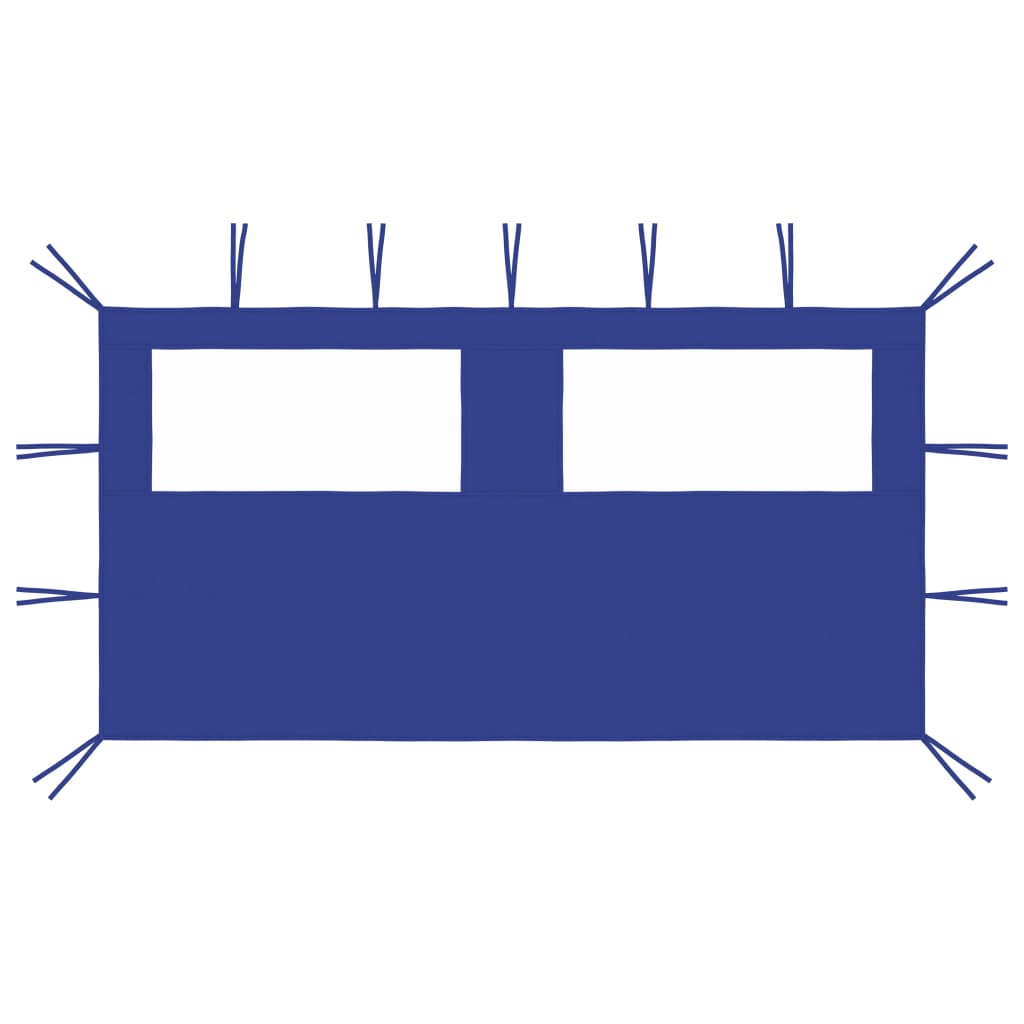 vidaXL Pavillon-Seitenwand mit Fenstern 6x2 m Creme