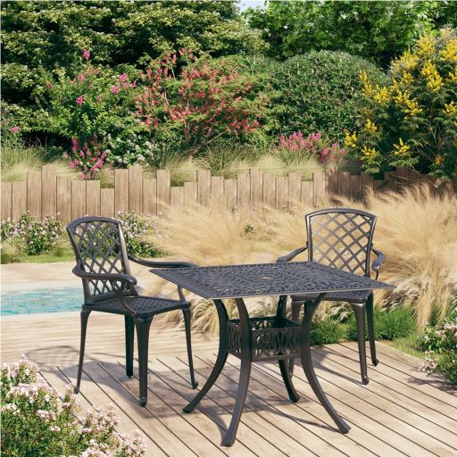 vidaXL 3-tlg. Bistro-Set Aluminiumguss Bronzen