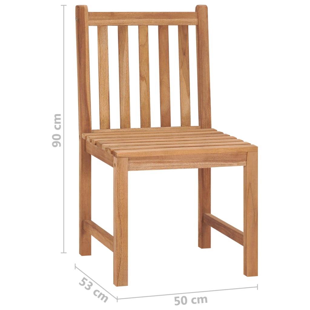 vidaXL Gartenstühle 4 Stk. Massivholz Teak