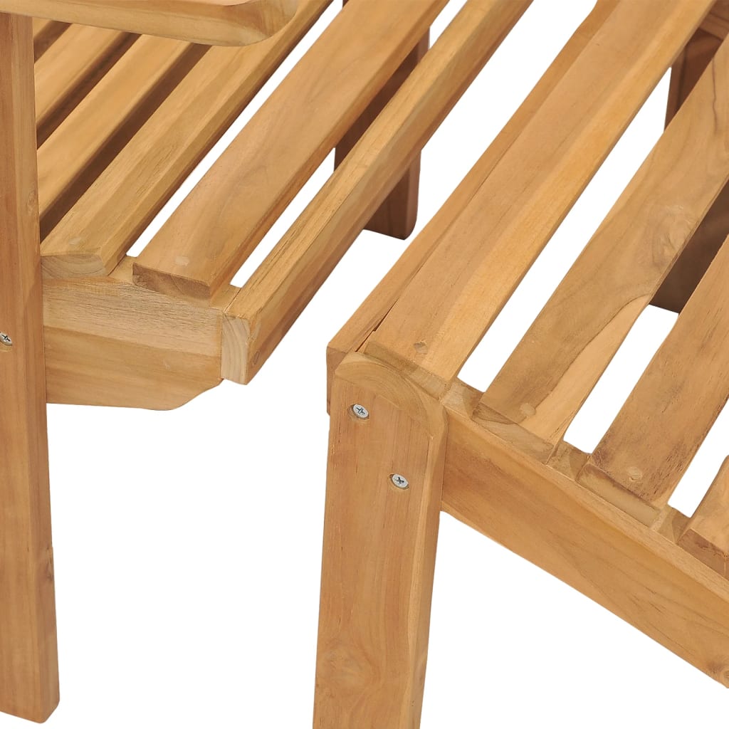 vidaXL Adirondack-Stühle mit Fußteil 2 Stk. Massivholz Teak