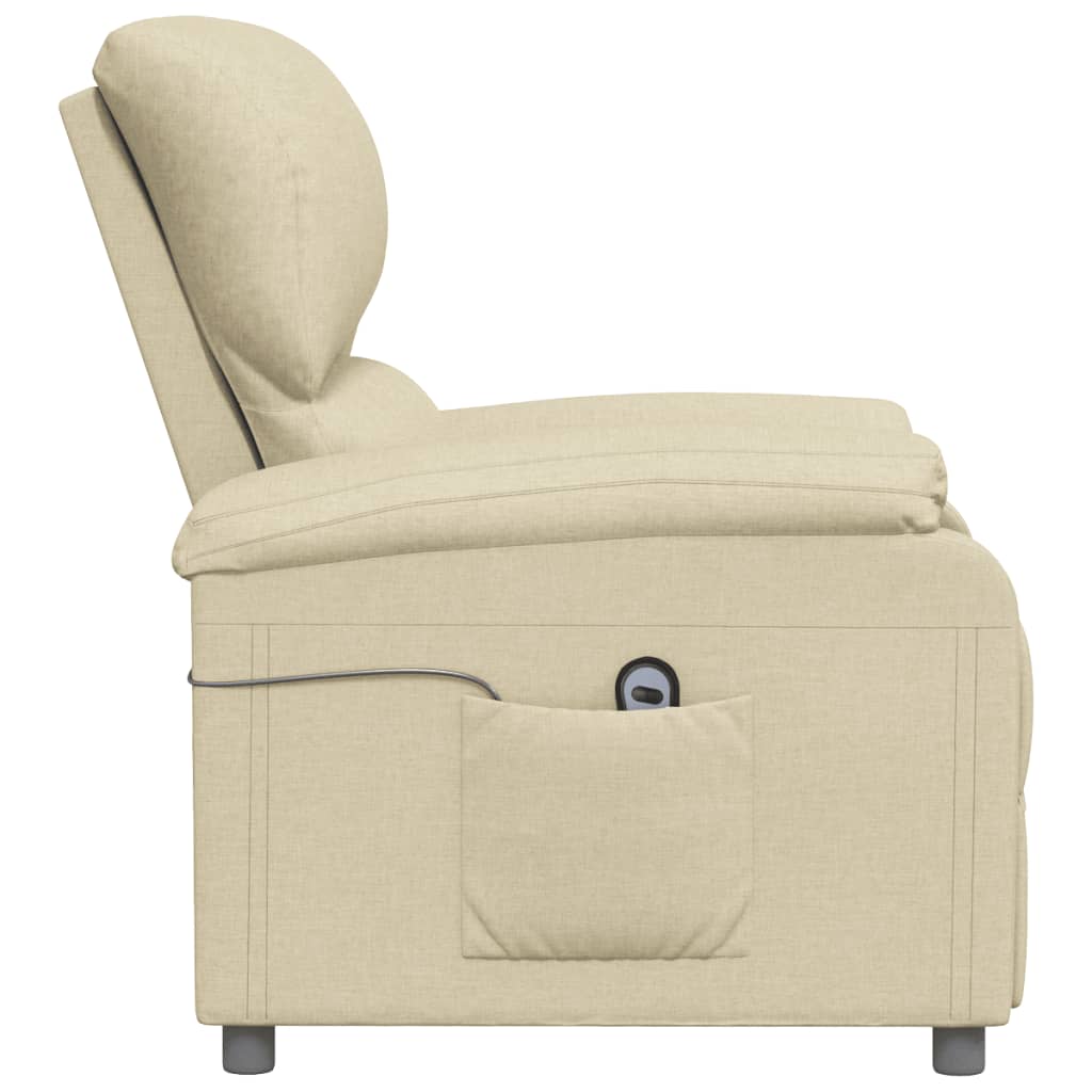 vidaXL Relaxsessel Elektrisch Creme Stoff
