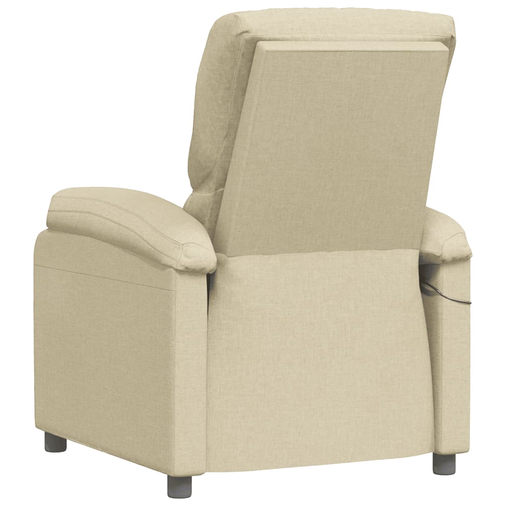 vidaXL Relaxsessel Elektrisch Creme Stoff