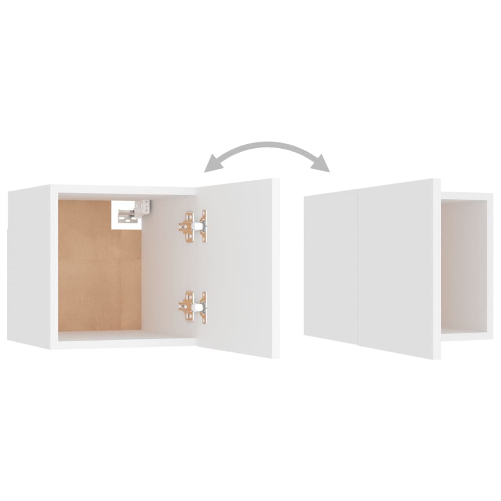 vidaXL 8-tlg. TV-Schrank-Set Weiß Holzwerkstoff