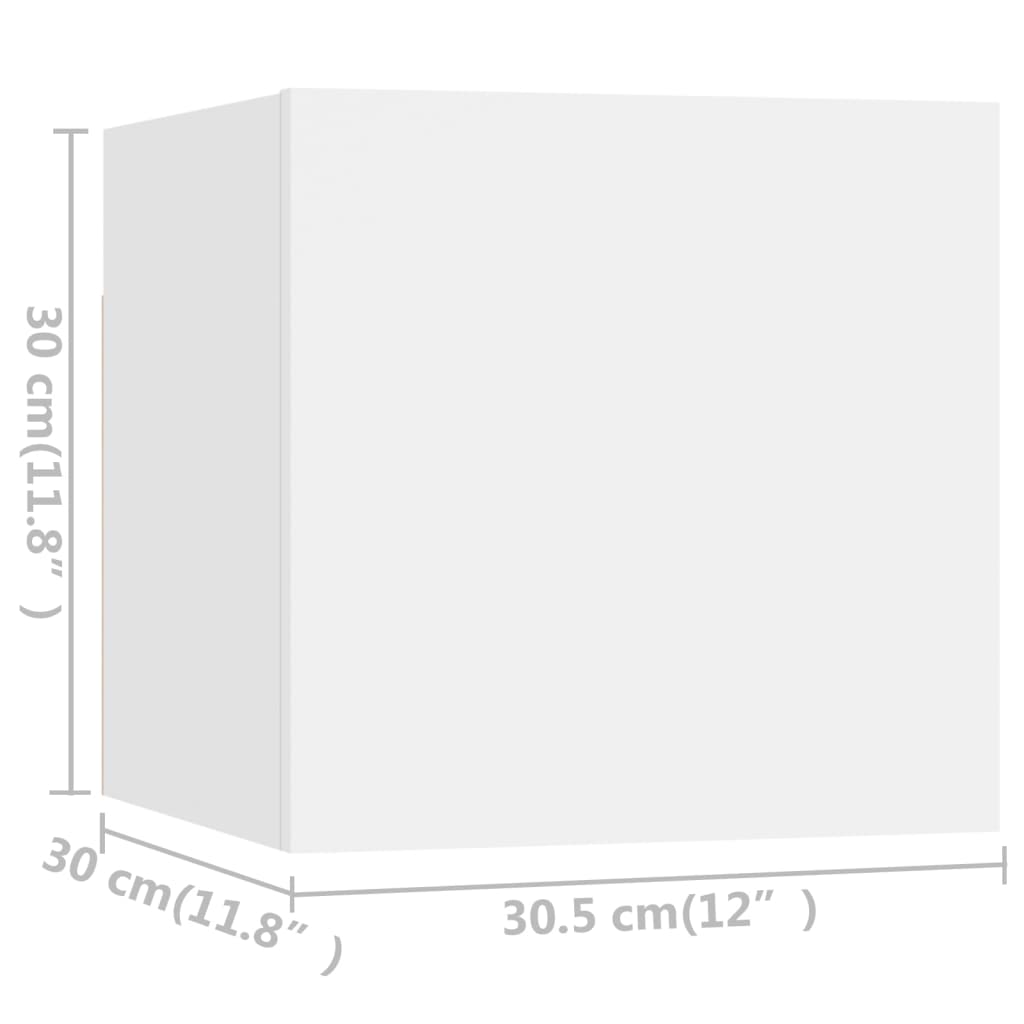 vidaXL 8-tlg. TV-Schrank-Set Weiß Holzwerkstoff