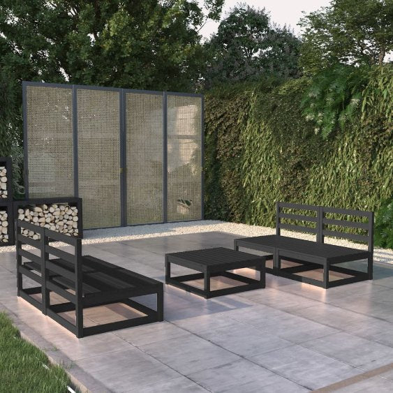 vidaXL 5-tlg. Garten-Lounge-Set Massivholz Kiefer