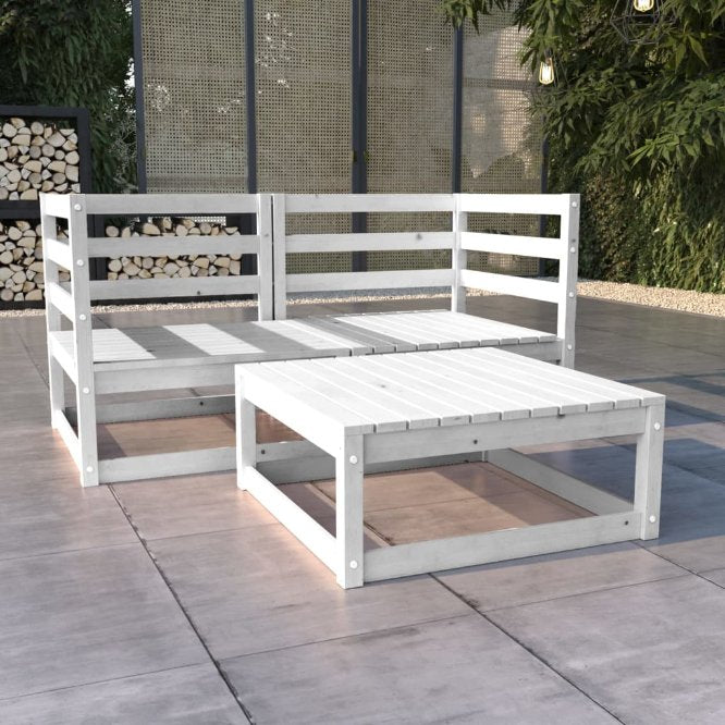 vidaXL 3-tlg. Garten-Lounge-Set Massivholz Kiefer