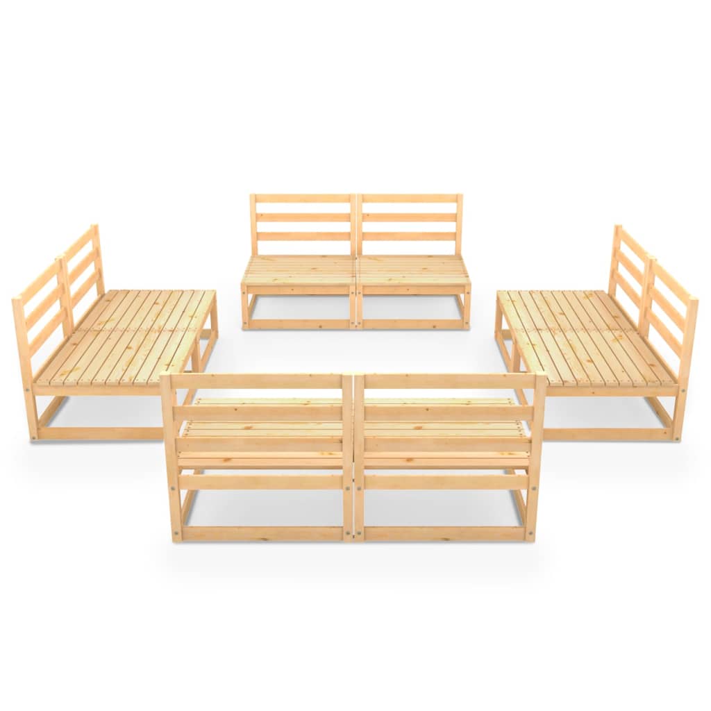 vidaXL 8-tlg. Garten-Lounge-Set Massivholz Kiefer