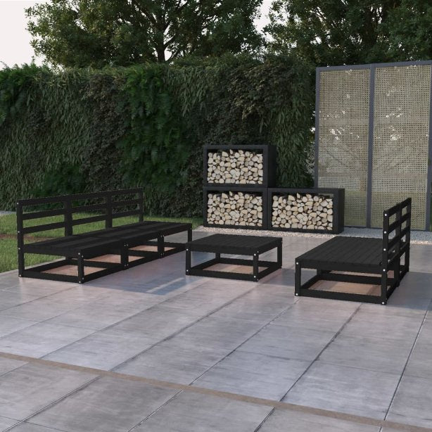 vidaXL 6-tlg. Garten-Lounge-Set Massivholz Kiefer