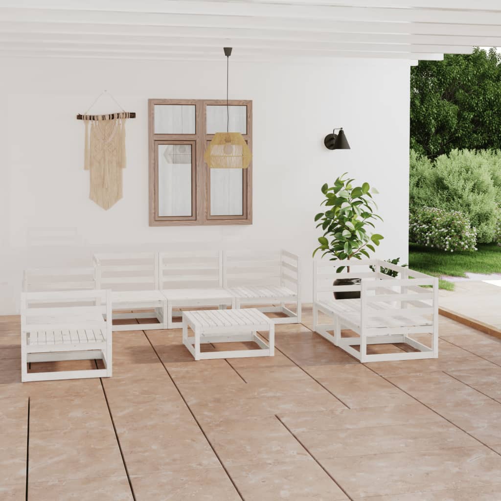 vidaXL 8-tlg. Garten-Lounge-Set Massivholz Kiefer