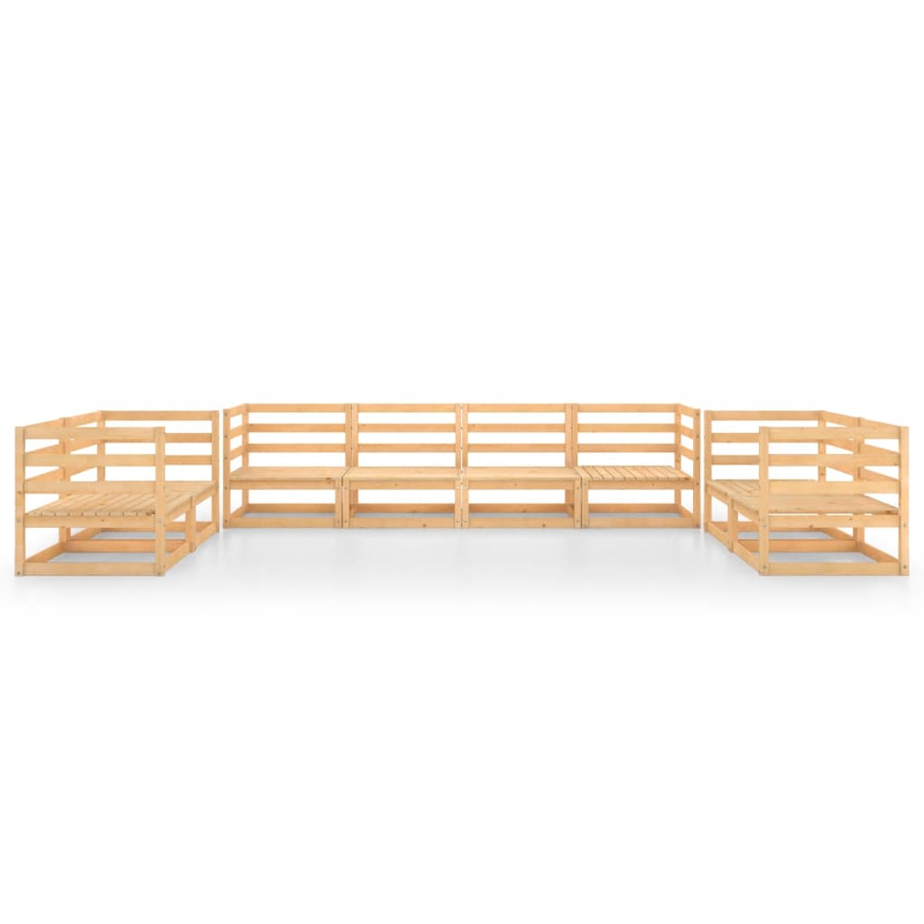 vidaXL 8-tlg. Garten-Lounge-Set Massivholz Kiefer