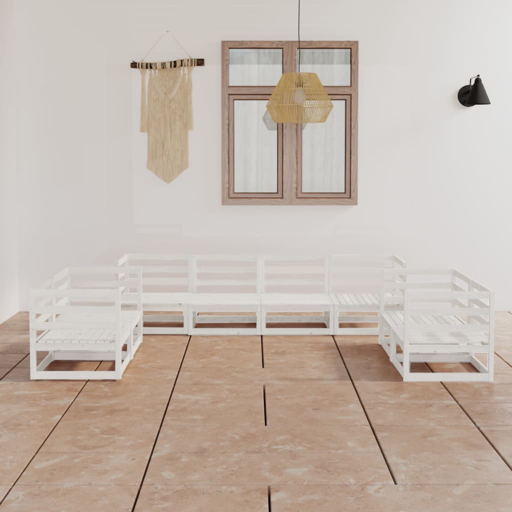 vidaXL 8-tlg. Garten-Lounge-Set Massivholz Kiefer