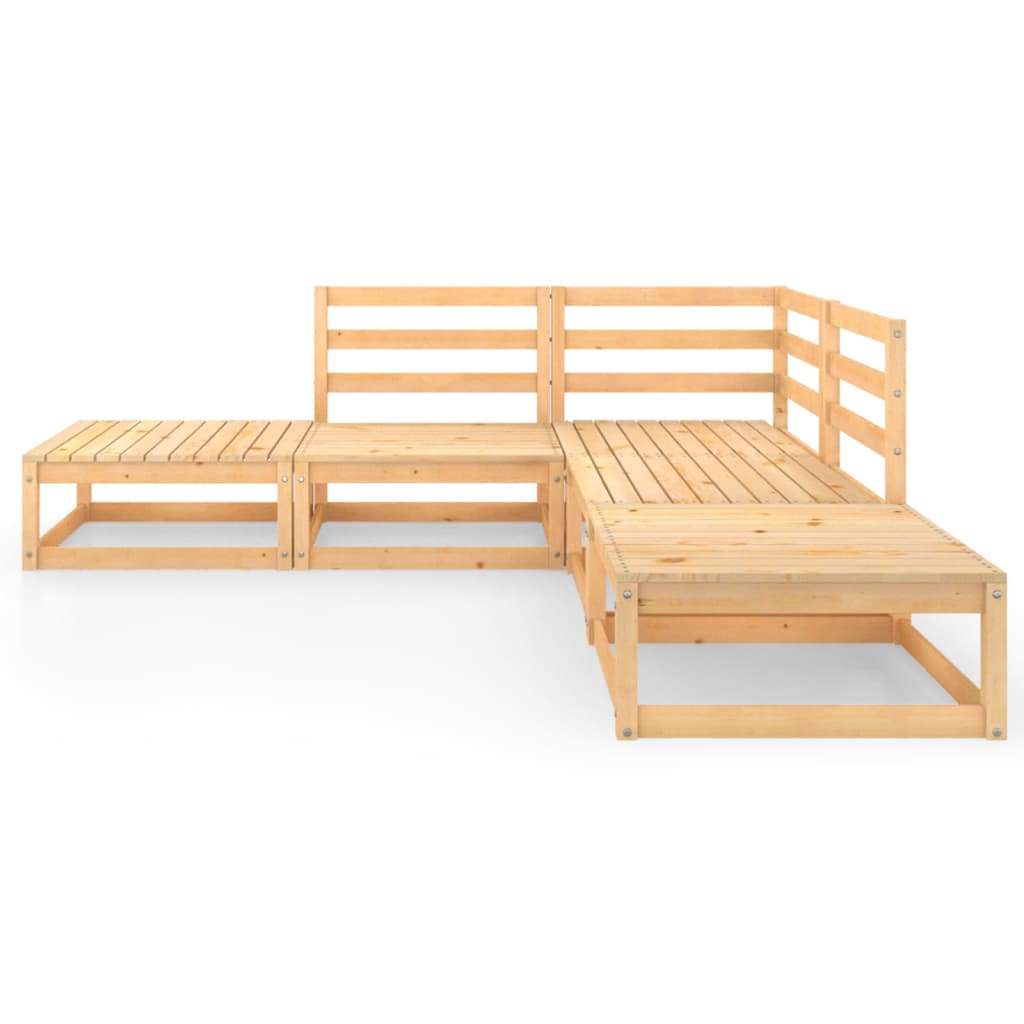 vidaXL 5-tlg. Garten-Lounge-Set Massivholz Kiefer