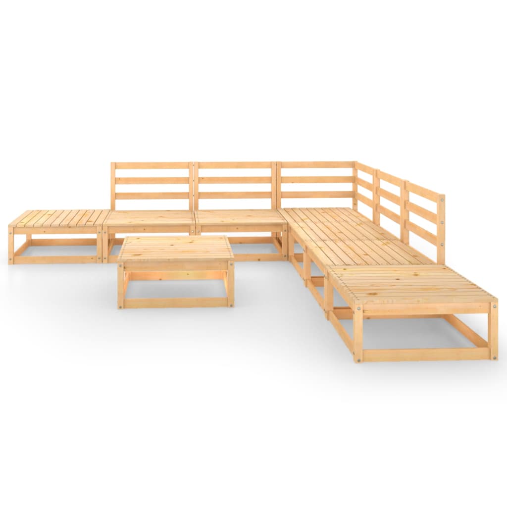 vidaXL 8-tlg. Garten-Lounge-Set Massivholz Kiefer