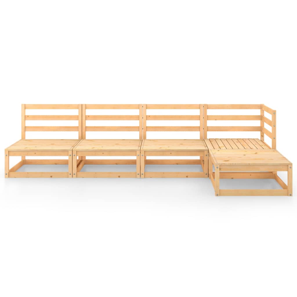 vidaXL 5-tlg. Garten-Lounge-Set Massivholz Kiefer