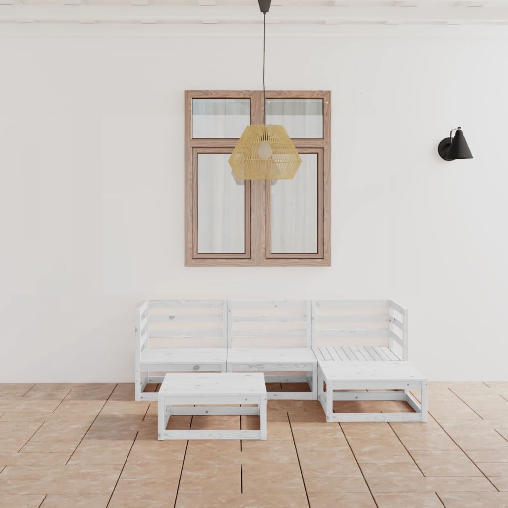 vidaXL 5-tlg. Garten-Lounge-Set Massivholz Kiefer